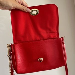 COACH Leather Red Shoulder Bag Purse